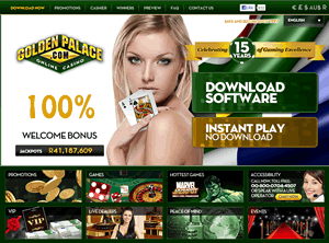 Golden Palace Online Casino Lobby